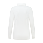 Witte blouse met blinde sluiting dames achterzijde